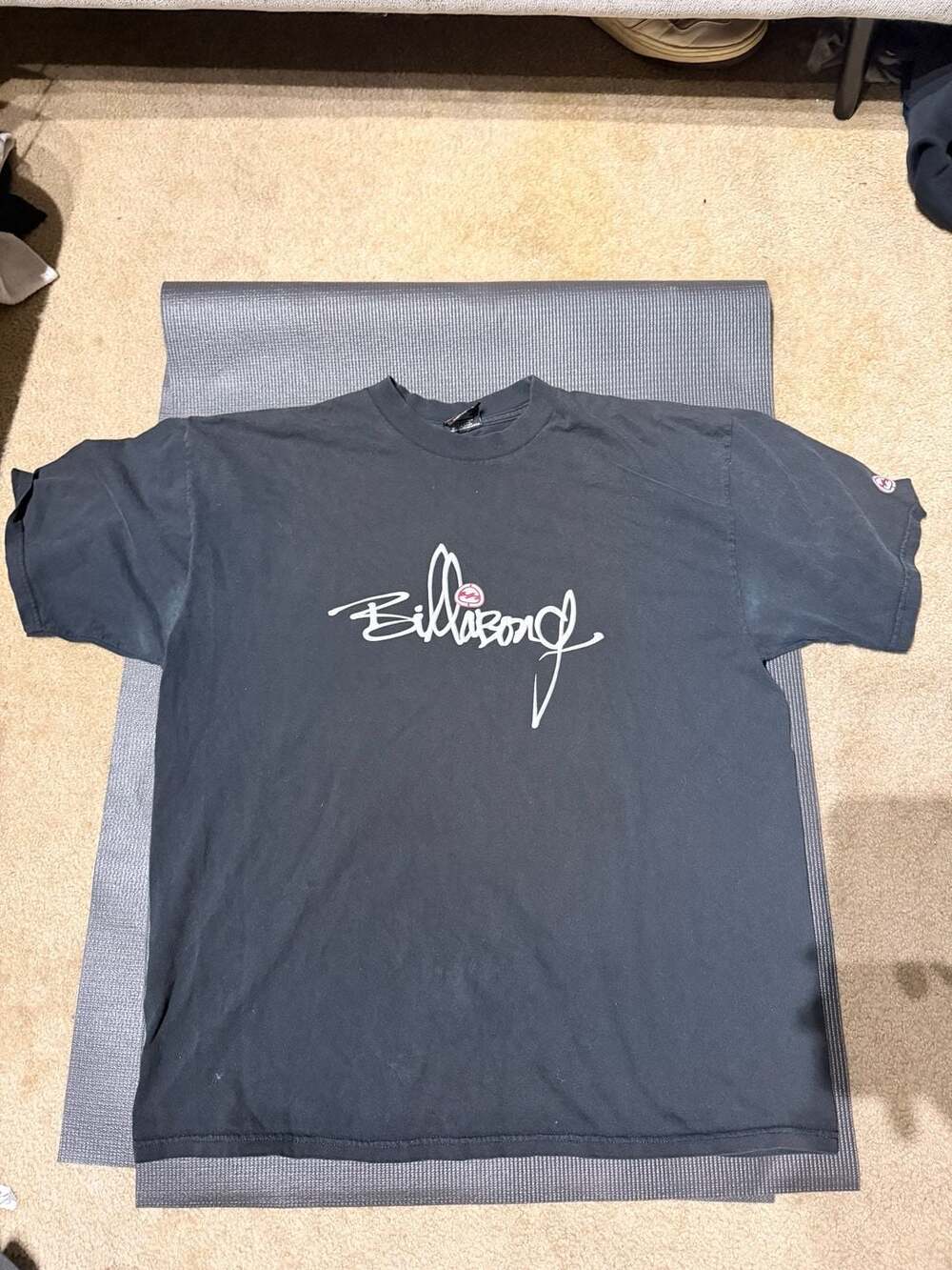 Vintage Billabong Script Logo Graphic T-Shirt Black XL